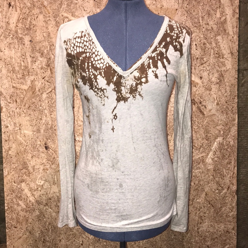 Miss Me V-neck Long sleeve Tee